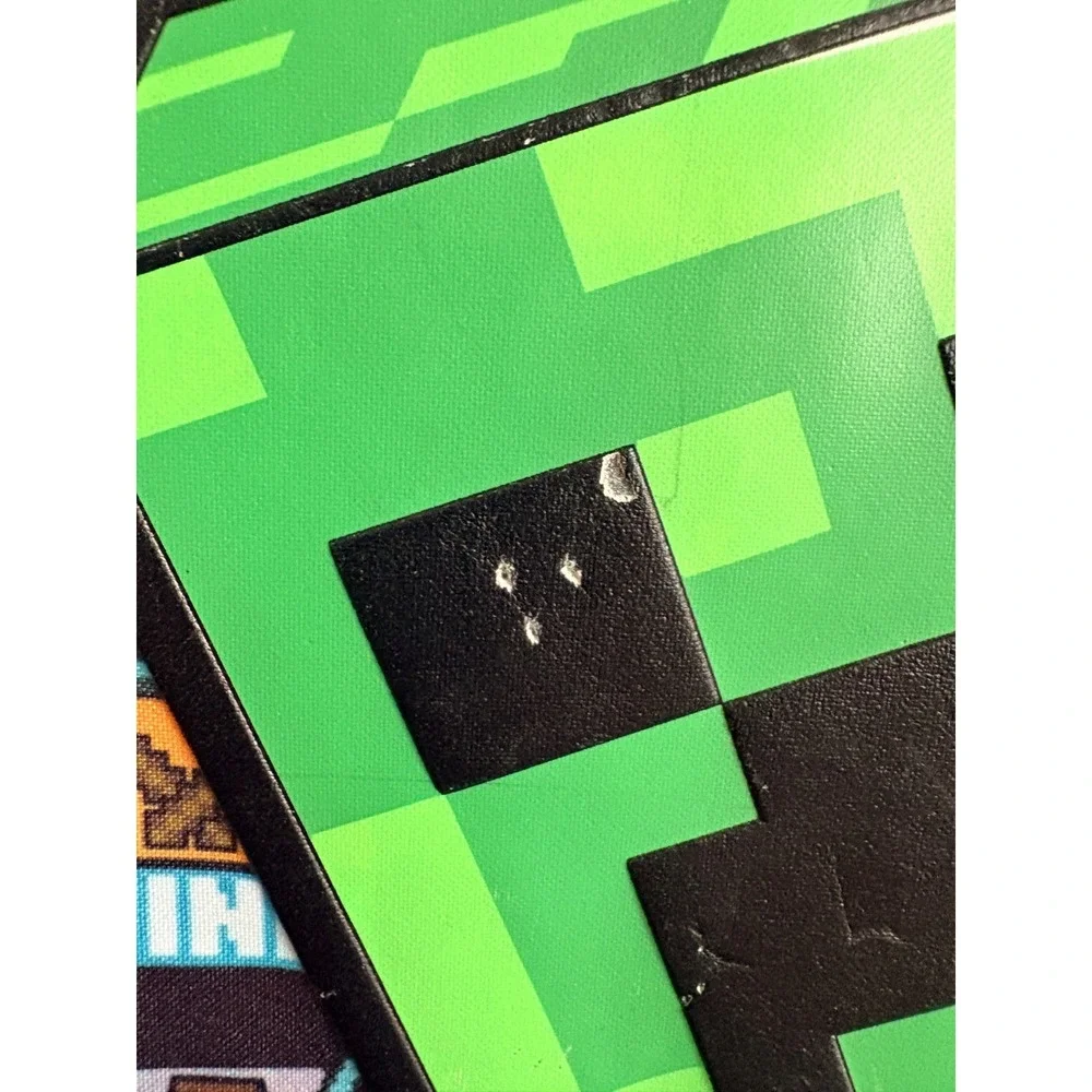 Minecraft Backpack Black‎ Green Creeper Steve Alex Zombie Cartoon Medium School